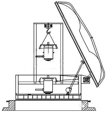 單開(kāi)啟風(fēng)帽電機(jī)起吊示意圖