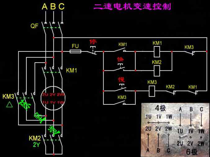 高低速風機的接線線路圖