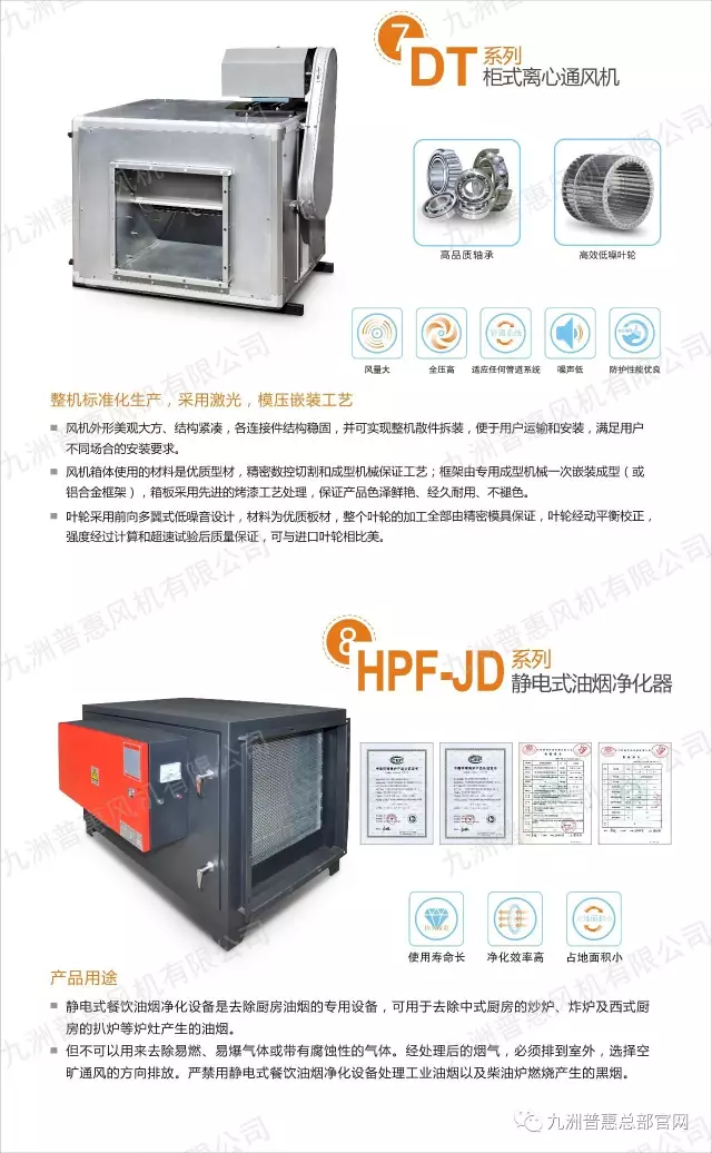 九洲普惠廚房抽油煙風機系列產品4